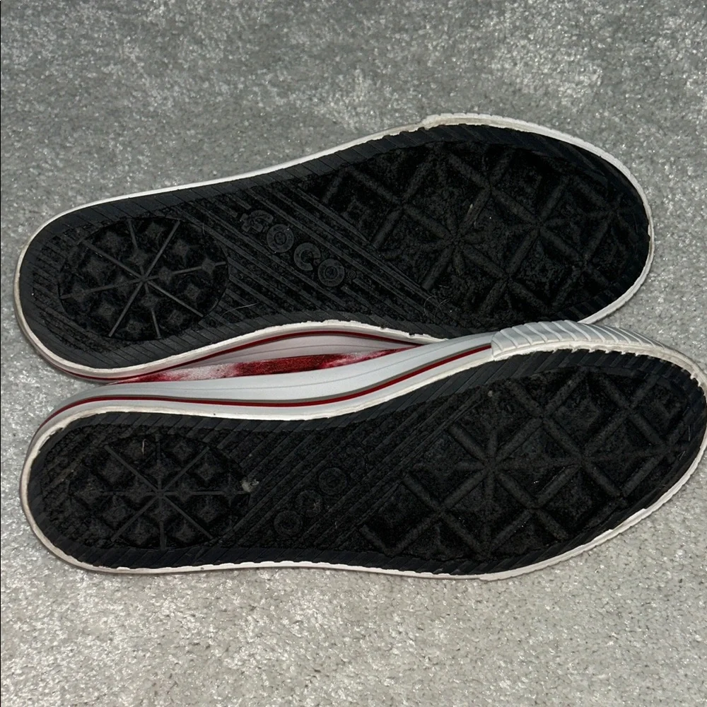 Ohio State Women's Red and White Sneakers - Picture 5 of 5